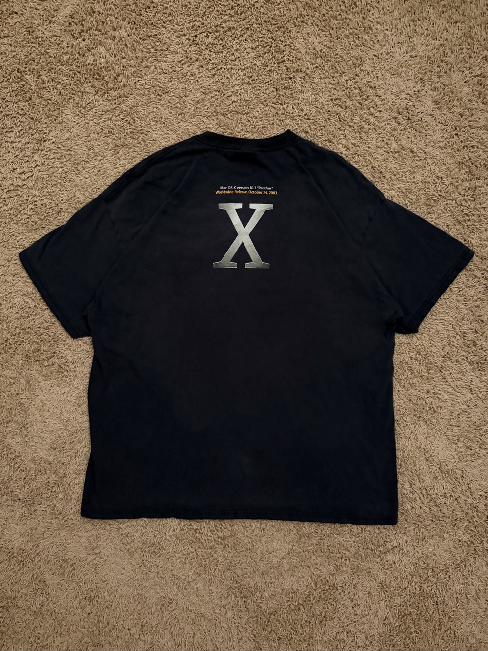 Vintage 2003 Apple Tee Mac OS X version 10.3 “Panther” Promo Tee Sz 2XL RARE